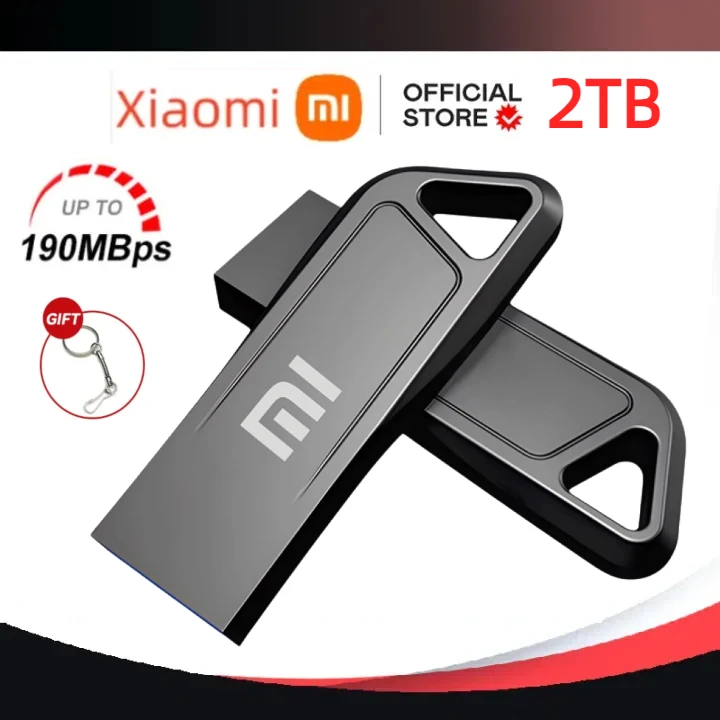 Xiaomi USB Flash Drive 2T High Speed Pen Drive 128g Memory Stick USB 3.0 Metal Pendrive 512g 1T Waterproof Flash U-Disk Gift Ke