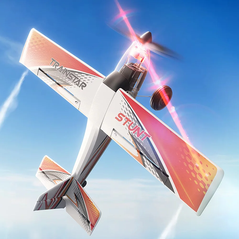VolantexRC Trainstar Stunt 76804 500mm Wingspan 2.4G 4CH مع 6 محاور الدوران بدون فرش EPP RC طائرة المدرب الثابتة الجناح RTF #4