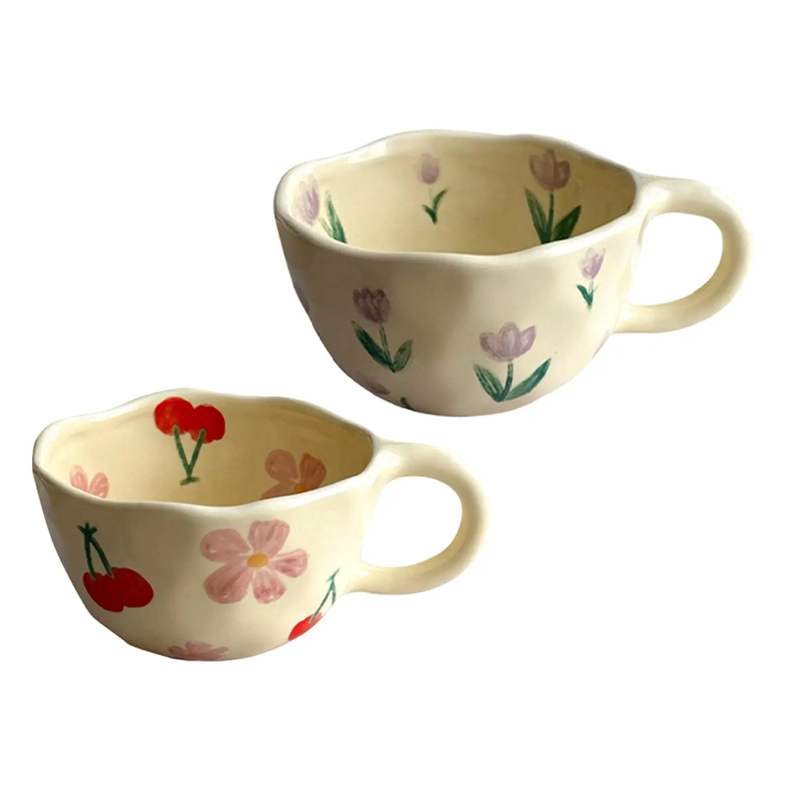 كوب قهوة من السيراميك متين ومبتكر مع زهرة لمطبخ الزفاف المنزلي #1