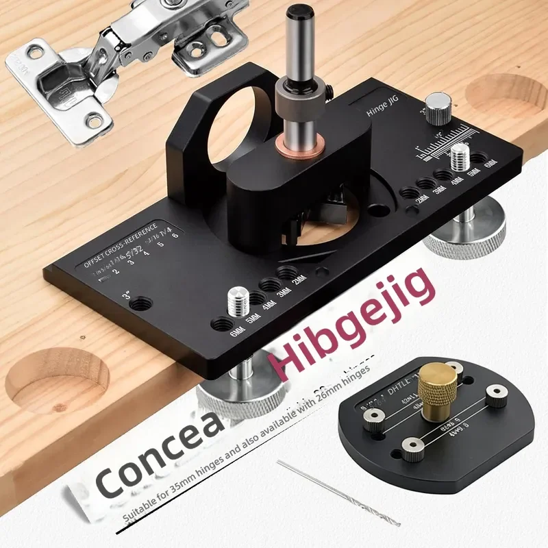 Aluminum Alloy Woodworking Hinge Opening Positioner Screw Fixing Clip Auxiliary Device for Cabinet Door Installation