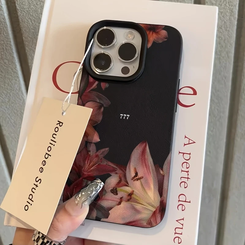 

Petals Number 777 Design Lichee Pattern Phone Case For iPhone 17 Air 11 13 12 14 15 16 Pro Max XS XR X 8 7 Plus 17E 16E 17 Cover