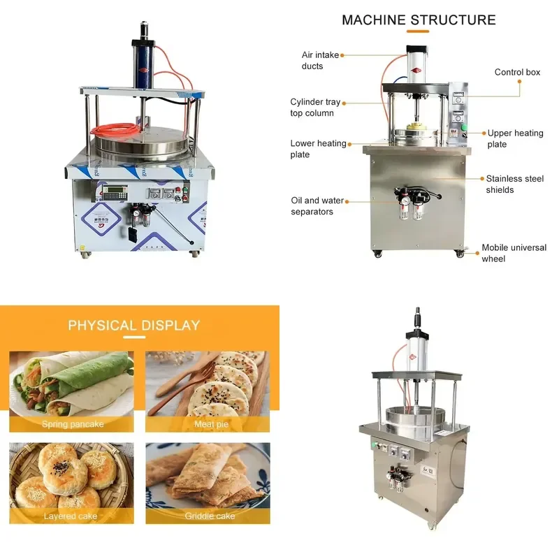 Griddle Cake Maker Spring Pancake Machine for Chapati Roti Flat Pancake Tortilla Making Roti Maker Machine