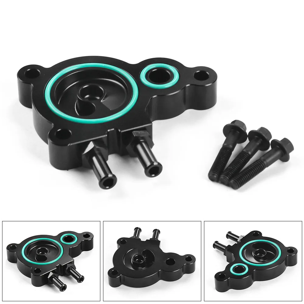 For Honda GK5 GR9 1.5L FC 1.8L Ver1.0 CVT Gear Box Transmission Cooler Adapter Base Plate Sandwich Oil Cake for Automotive