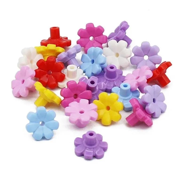 200pcs 32606 3741 Building Blocks Bricks Plant Flower Small Pin Hole Compatible Cherry Blossom Tree House Children Bricks Toys