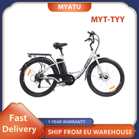 MYATU MYT-TYY Electric Bike, 350W Motor, 36V 15Ah Battery, 26*1.95'' Tires Adult Ebike, 25km/h Max Speed, 50km Range, Disc Brake