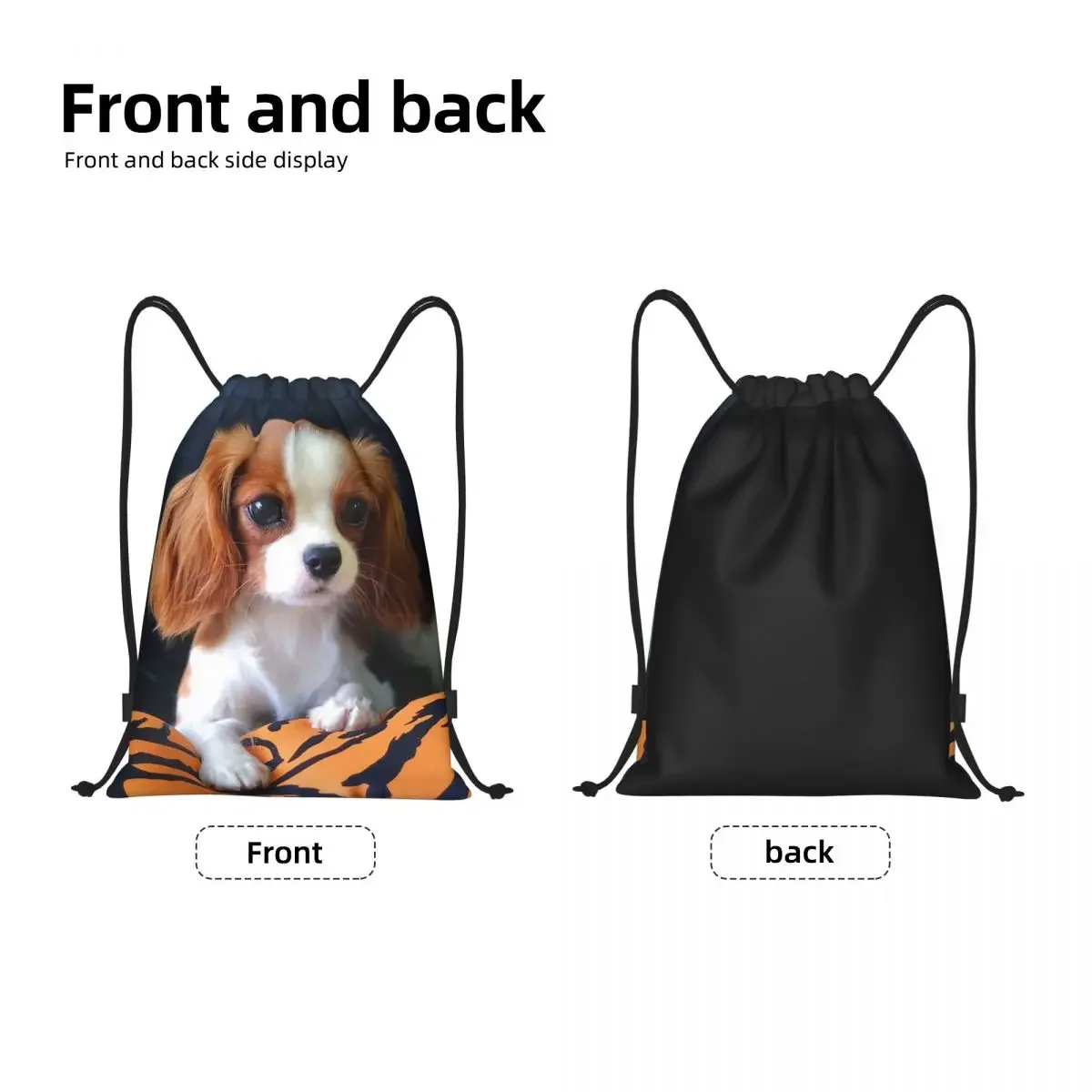 Cute Little Cavalier King Charles Spaniel borse con coulisse per l'allenamento zaini da Yoga donna uomo Pet Dog sport Gym Sackpack