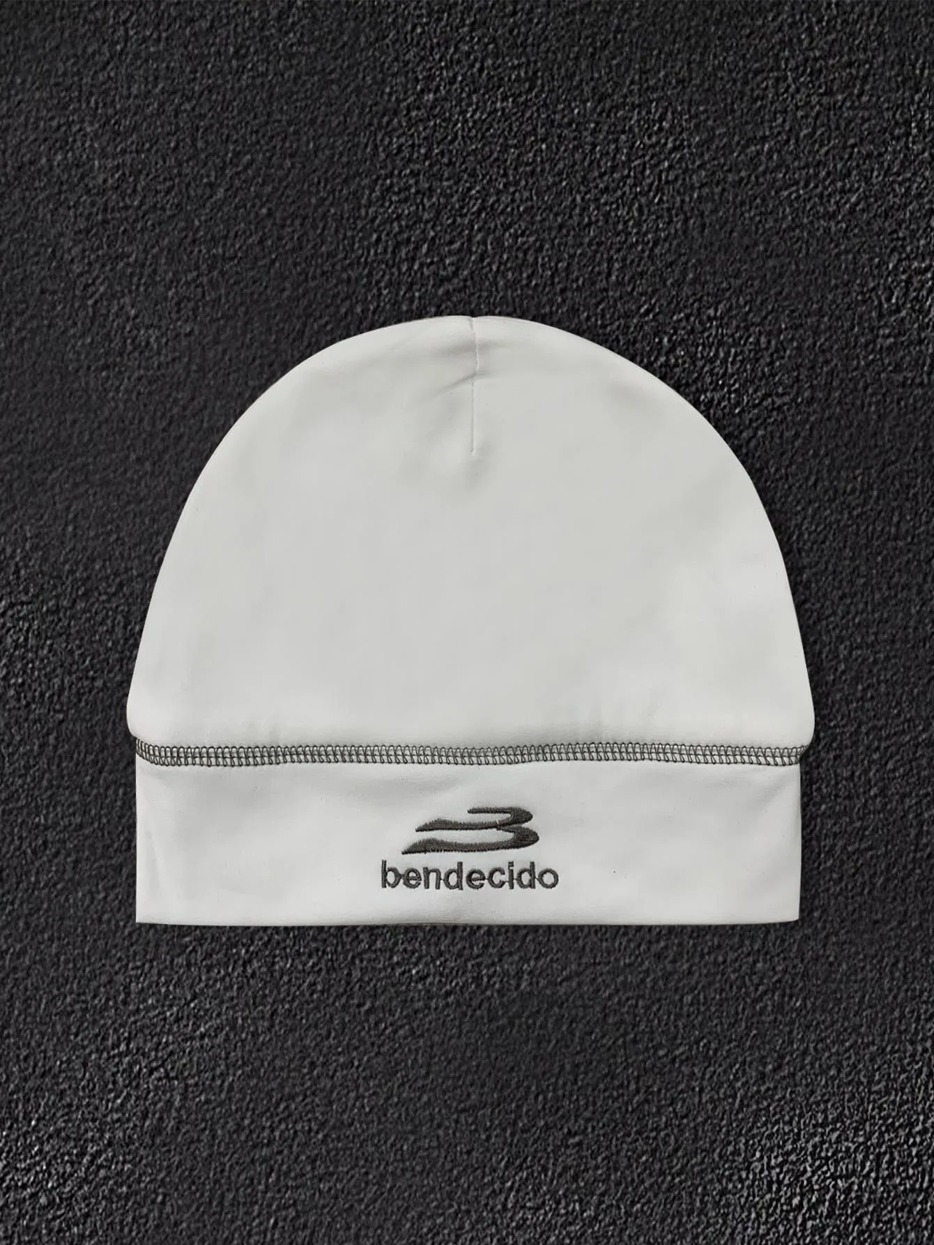 Retro Gothic Style Embroidered Beanie With Ornate Letter Designs For A Bold Fashion Statement