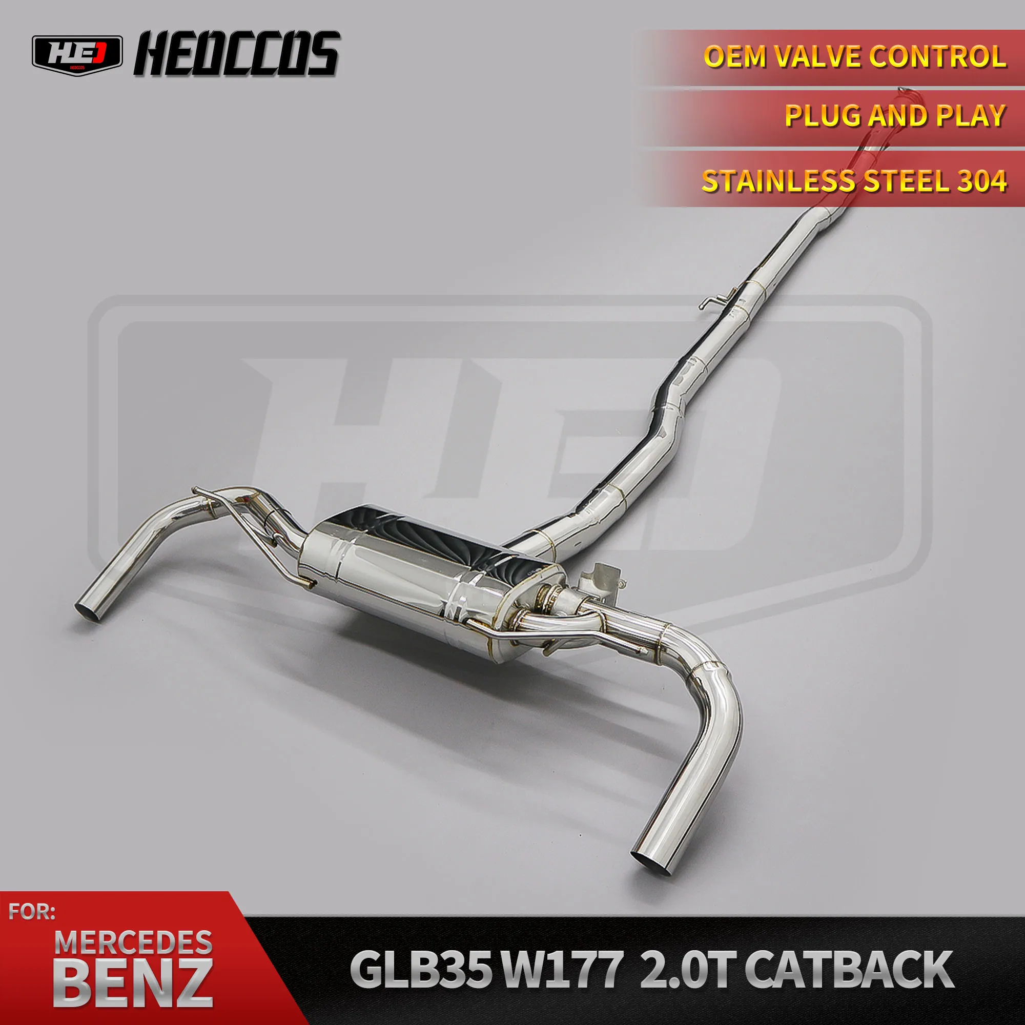 

HEO Performance Valve Exhaust for Mercedes Benz GLB35 A35 CLA35 GLA35 AMG OEM Valve Plug and Play large diameter