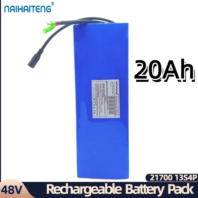 48V 20Ah 21700 13S4P  Rechargeable Li-ion Battery Pack Below 1000W For Folding Modified Bikes Customizable Wholesale