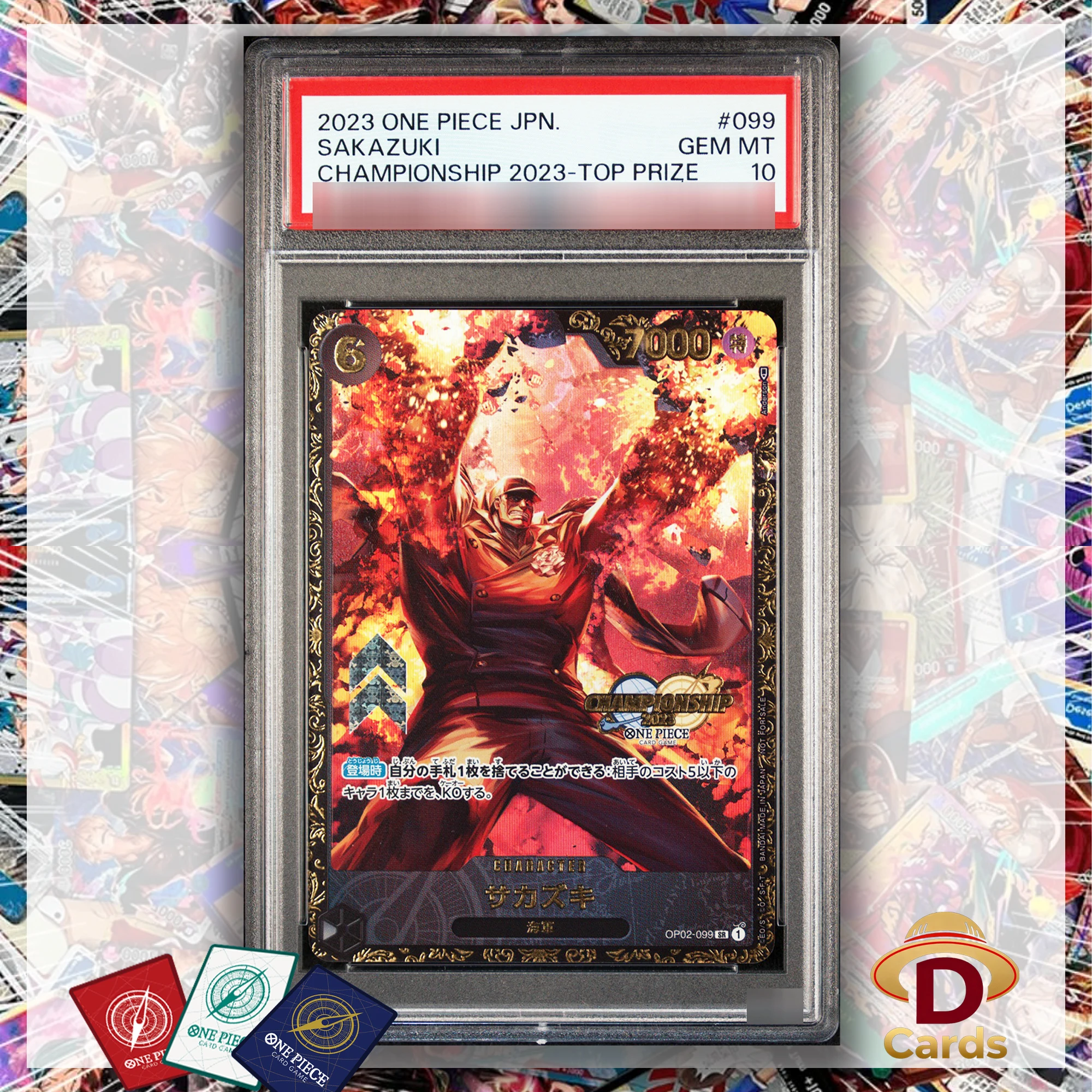 

EN/JP One Piece Promo Offline Regional Top 16 Sakazuki #OP02-099 MINT/NM-MT Foil Card Collectible Game Anime Replica Proxy Cards