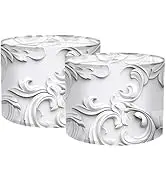 Nuxovilar Lamp Shades Set of 2, Polyester 13x9.8 Inches - Lamp Shades for Floor Lamps, Floral Rel...
