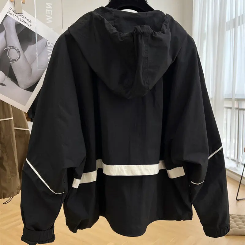 Solid Basic Jackets All-match Streetwear Zippers Pocket Korean Style Stylish Minimalist Students Female Hooded Outwear Popular