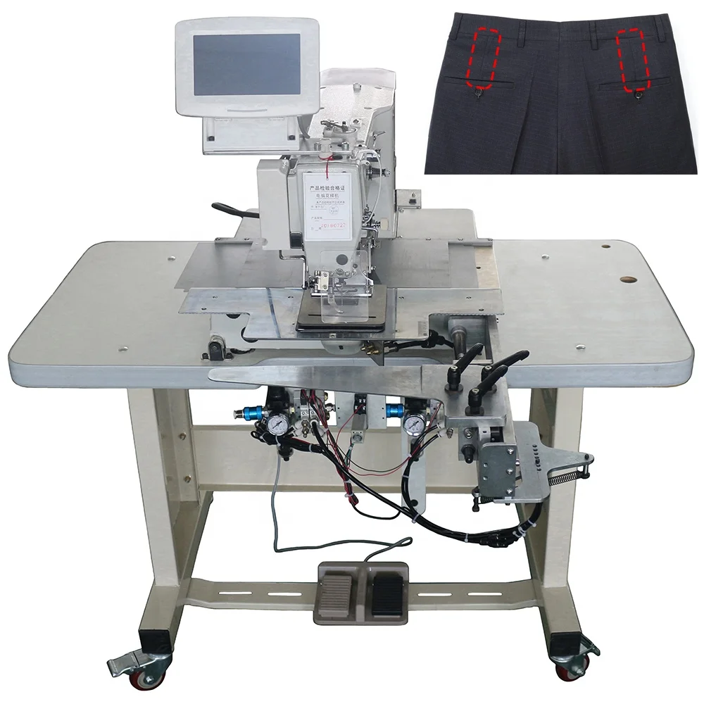Computerized Programmable Lock Stitch High-Speed Industrial Waist Line Sewing Machine With Motor & Gear Thread Trimmer New