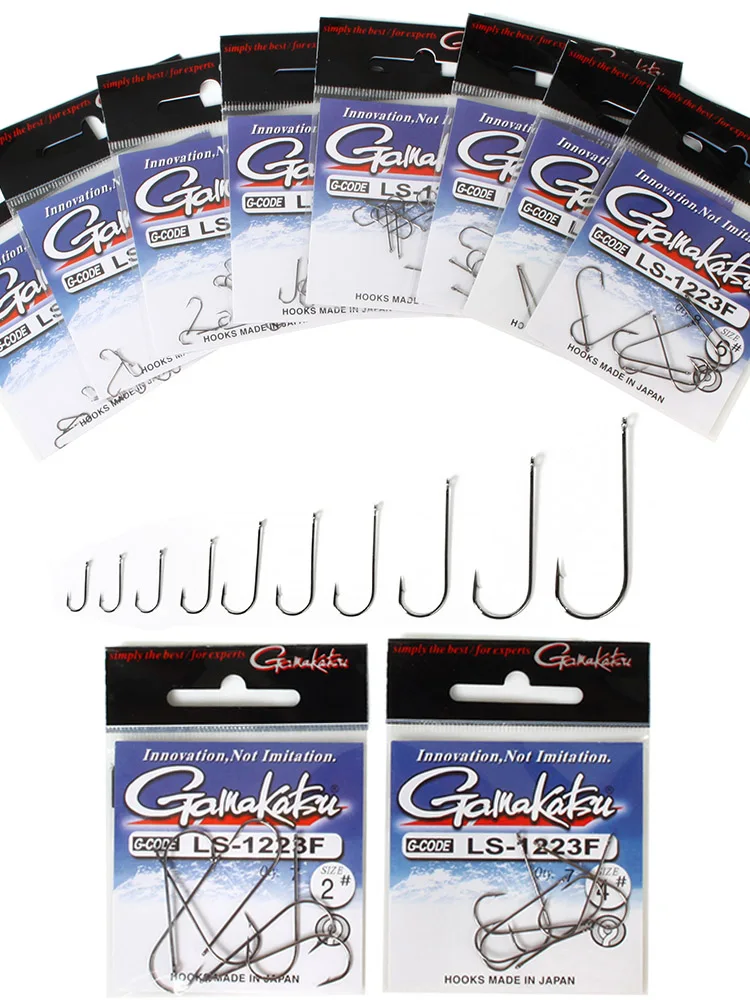 Gamakatsu LS-1223F Fishing Hooks LIMERICK Thin Barb Long Shank Fish Hook Saltwater Fresh Water Pesca