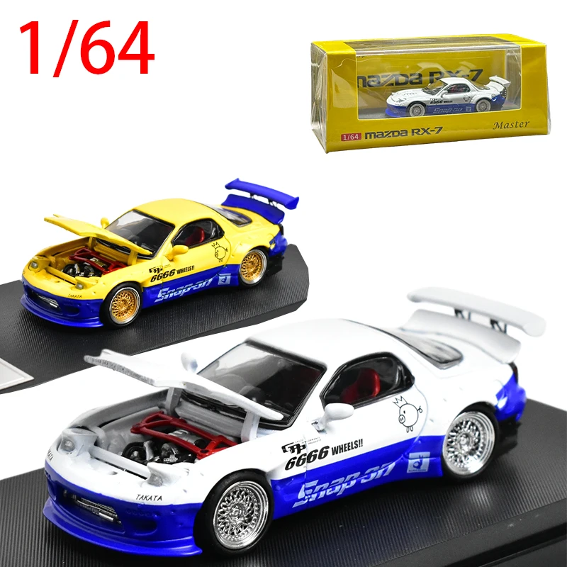 Master Diecast 1/64 Scale Mazda Alloy Model Cars Mazda RX-7 FD3S LBWK Play The Gift Original Box of Toy Cars