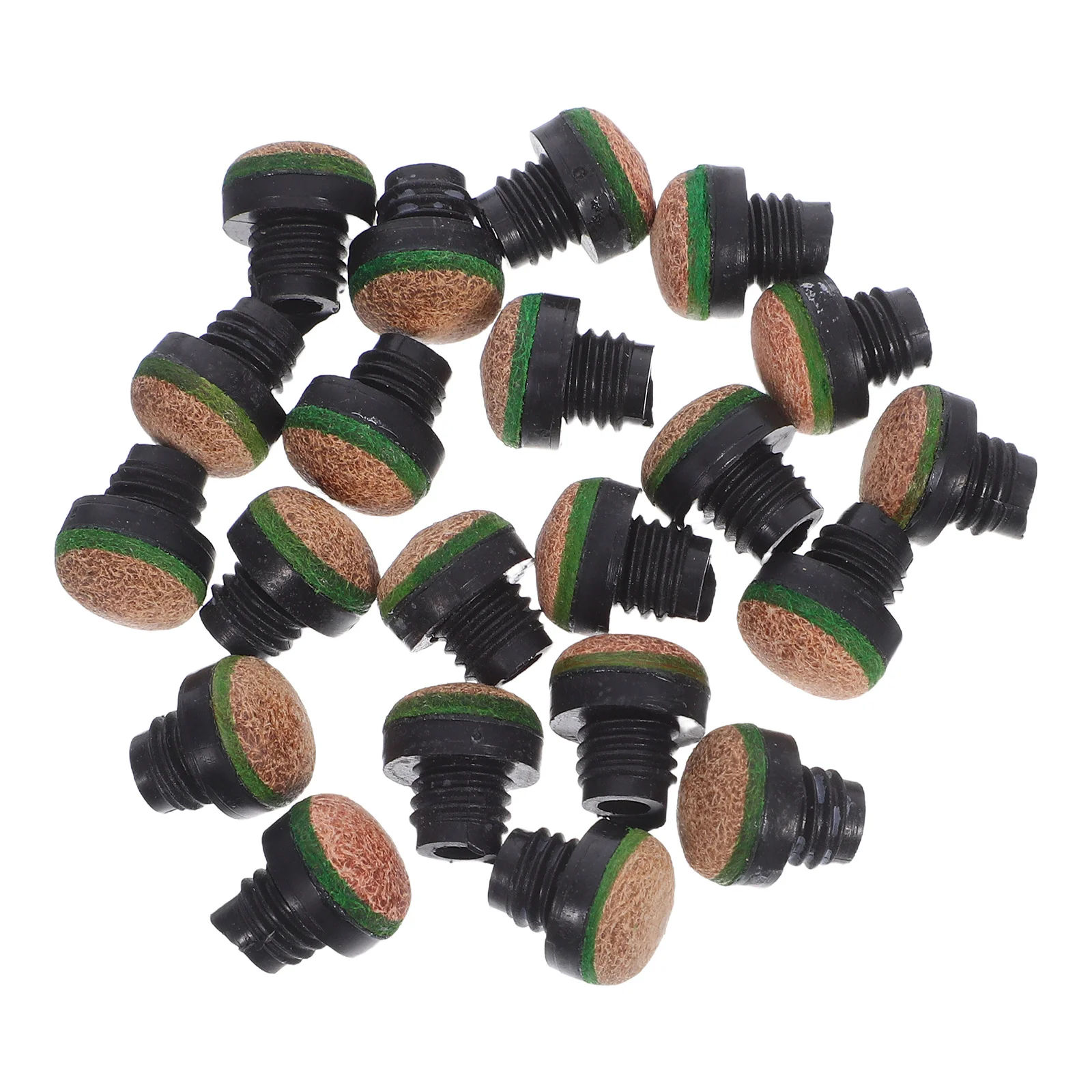 

20Pcs Pool Cue Tips Screw-on Replacement Kit Wear-Resistant Tips for Snooker Pool Billiard Sticks Precision Fit Threaded