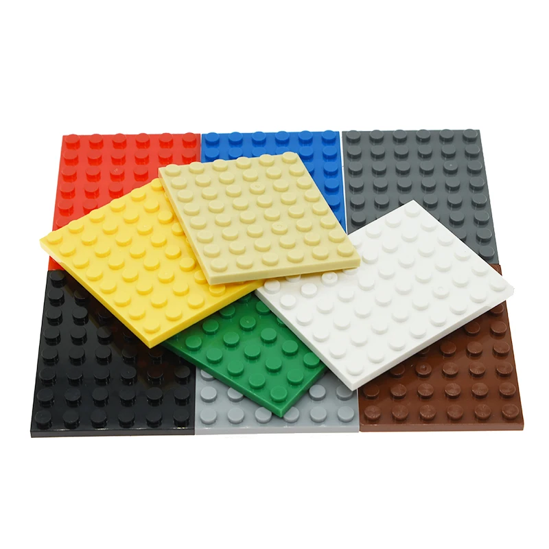 Blocos de Construção Educativos para Crianças, Figuras Finas Tijolos, Tamanho Criativo Compatível com 3036, Brinquedos DIY, 6x8 Pontos, 12 Cores, 50 Unidades