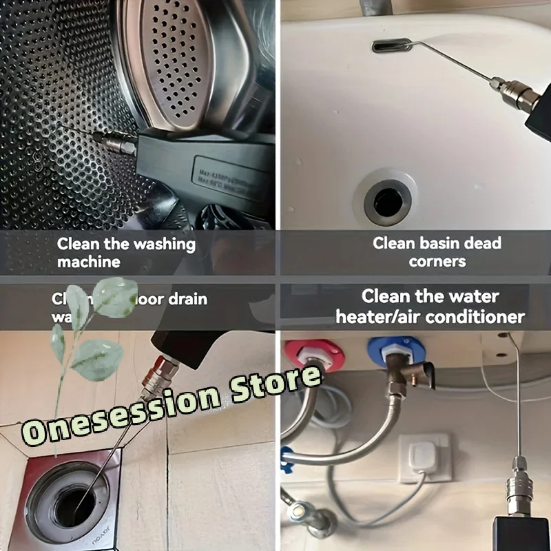 Slim High-Pressure Cleaning Nozzle 1/4' Quick-Connect Needle Tip for AC Coil And Car Washer Tank Multi-Purpose Deep CleaningTool