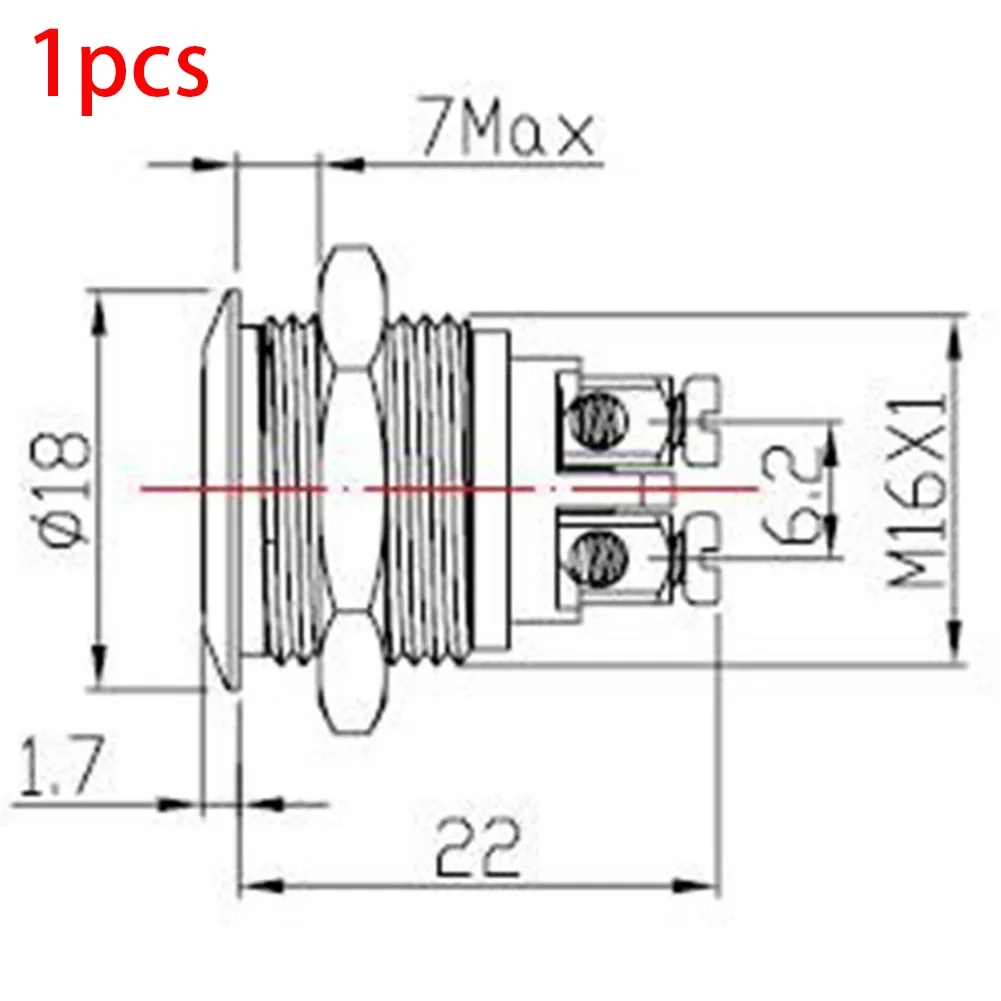 Waterproof 16mm Screw Foot Metal Push Button Switch with Selfreset Power Switch for High Ratings and Performance