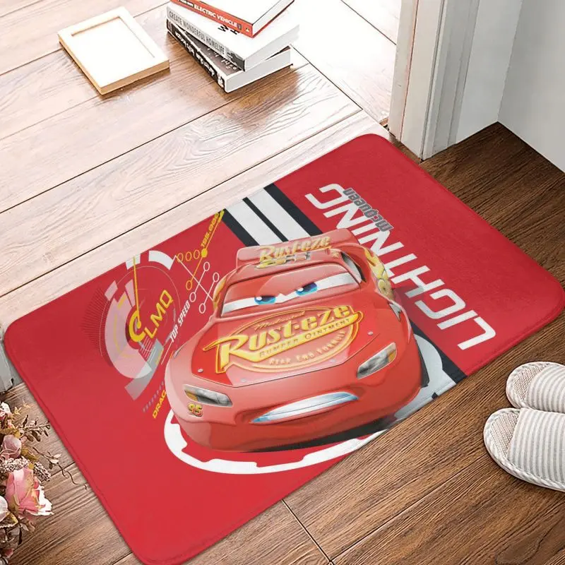 Custom Lightning Mcqueen Cars Front Door Floor Entrance Mats Indoor Kitchen Bath Doormat Bedroom Carpet Rug