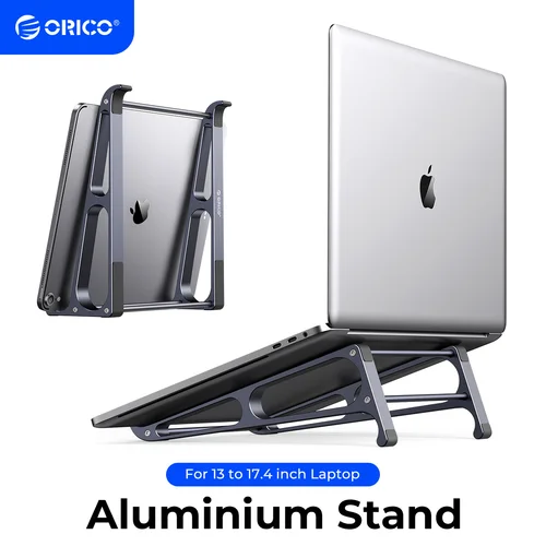 Soporte ORICO MA, soporte Vertical de aluminio para ordenador portátil, soporte para tableta, soporte desmontable 2 en 1 para PC, soporte para Macbook de 10-17,4 pulgadas