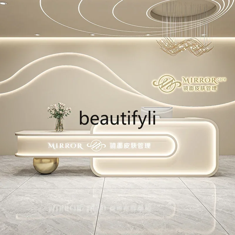 CC Beauty Salon Bar Clothing Store Cashier Counter Training Institution Company Front Desk Reception Desk