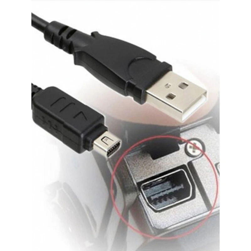 12Pin Camera USB Data Cord Cable For Olympus E-PL7 E-PL1/2/3/5/8 EM5 E-M10ii EM1 CB-USB5 CB-USB6