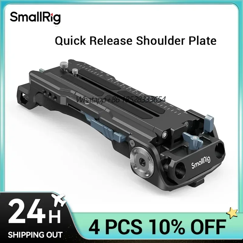 SMALLRIG Quick Release Shoulder Plate for VCT-14 Tripod Adapter with Rosettes Built-in Flat Wrench Shoulder Pad Pro 2837B