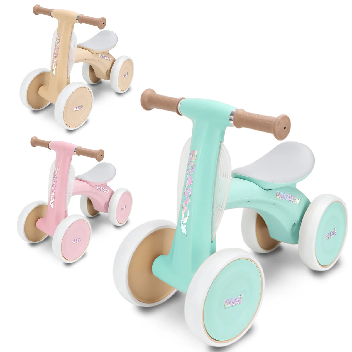 brastoy-バイク-エクイリブリオ-4輪-ペダルなし子供用自転車、1歳から3歳の子供に適しています、ブラジルから発送