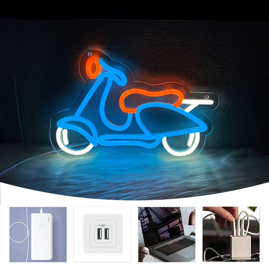 Scooter Neon Sign, Multi‑Color - огляд і ціна Retro Gaming Shops