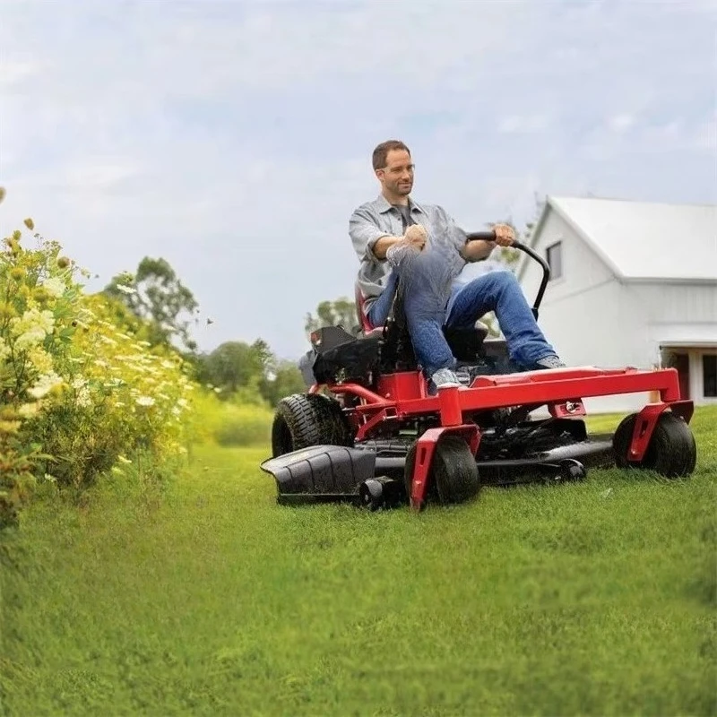 202654 Inch Gas Powered Zero Turn Lawn Mower Side Discharge Riding Tractor for Large Yard Commercial