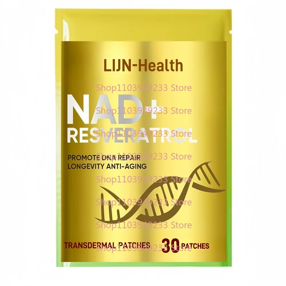 

30 Patches NAD+ Transdermal Patches With Resveratrol,Vitamin B3 NMN Alternative for Anti-Aging