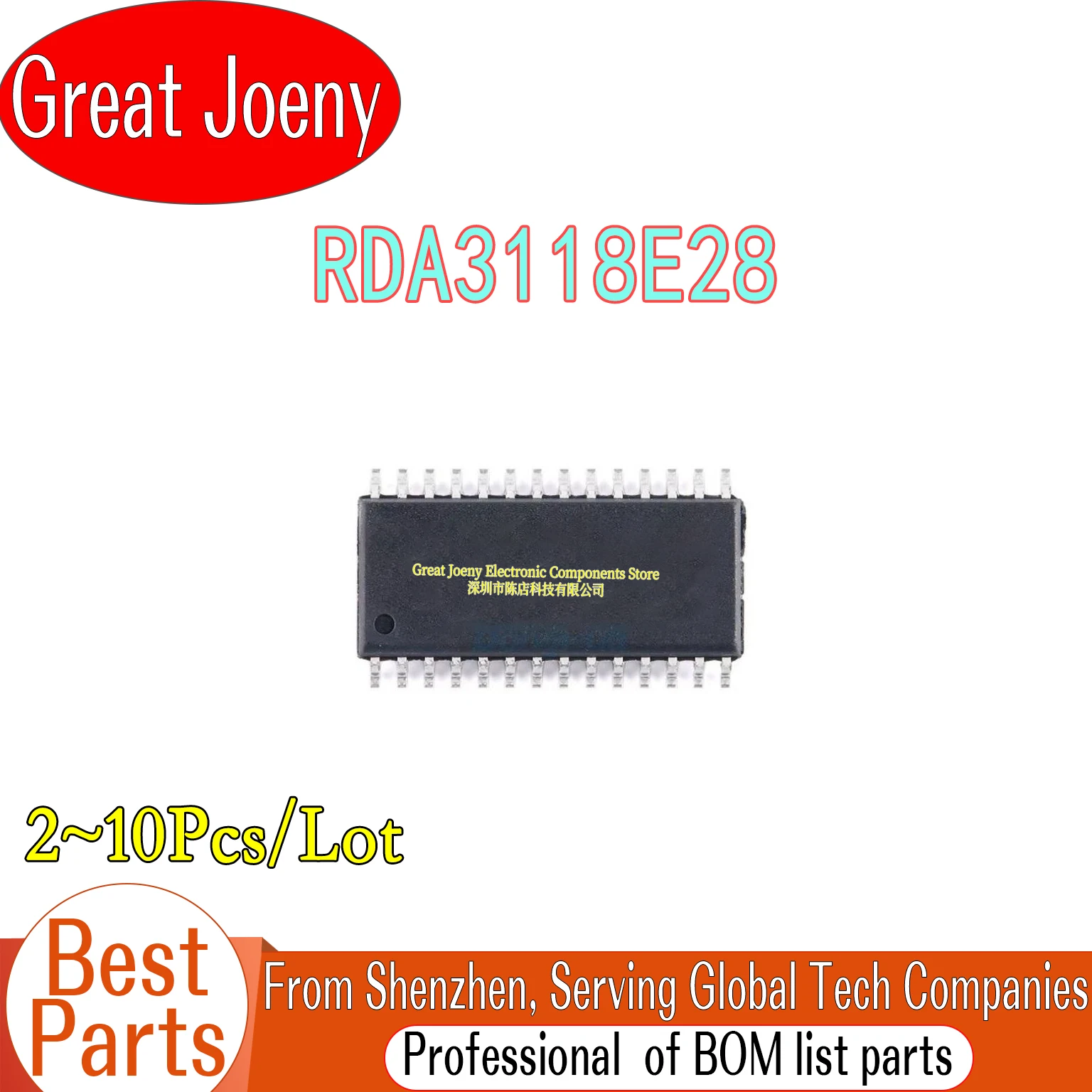 (2-10piece)100% New RDA3118E28 sop-28 Chipset