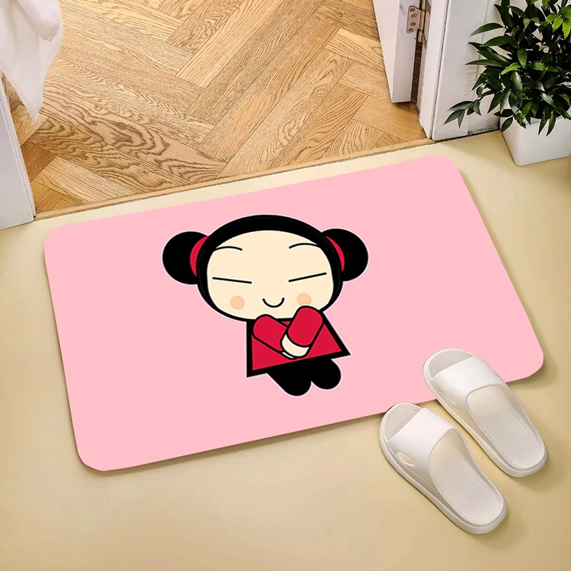 

Home P-Pucca Cute Garu Door Mat Carpet Entrance of House Carpets Rugs Kitchen Rug Room Mats Balcony Foot Doormat Bathroom Bath