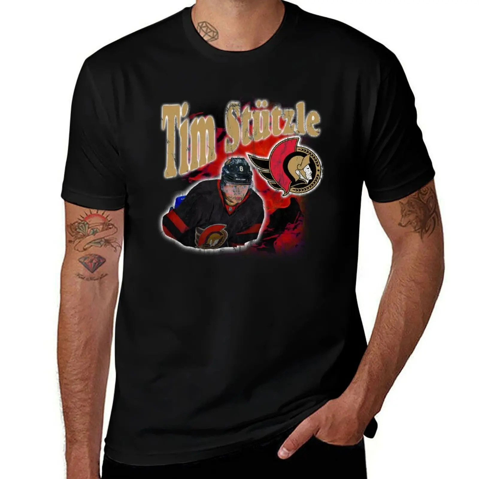 

vintage Tim Stützle ottawa hockey T-Shirt man tshirt printed t shirts for man anime t shirts oversize T-Shirt