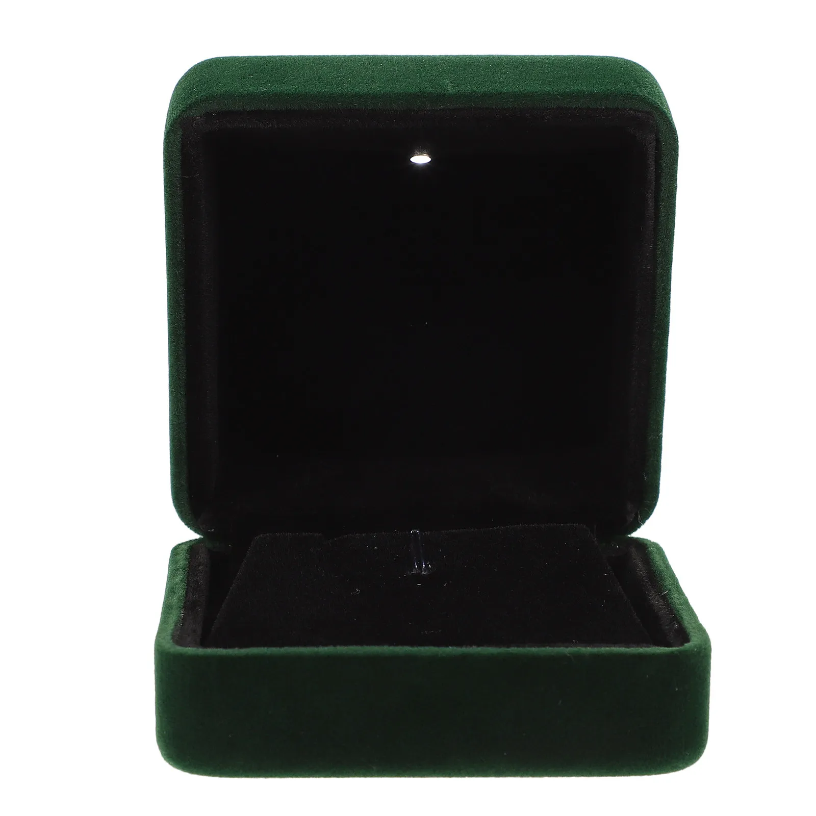 

Велюровая шкатулка для хранения серег с подсветкой, портативный легкий элегантный органайзер-витрина для украшений