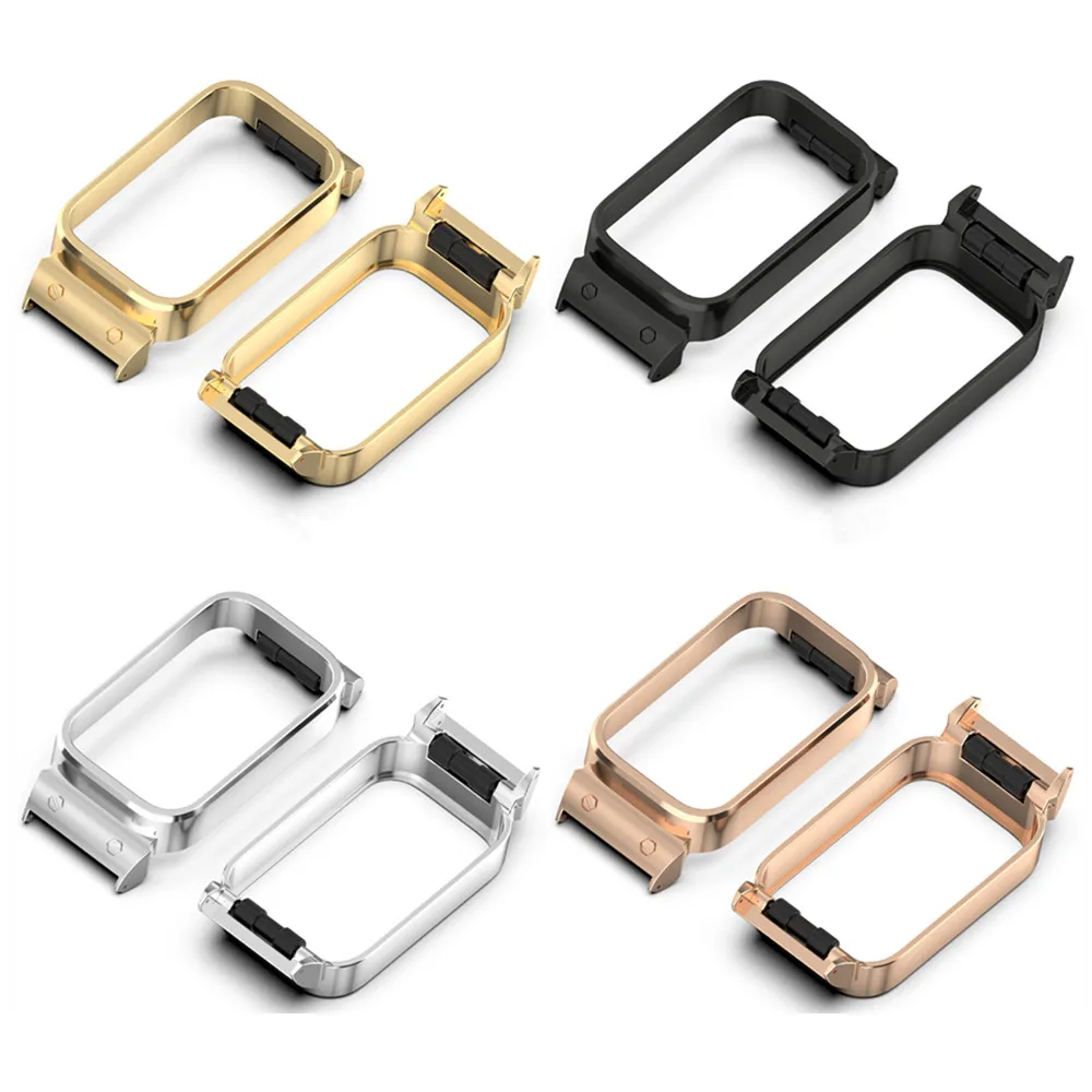 เคสโลหะสําหรับ Xiaomi Band 9 Active/Redmi Band 3 กรอบนาฬิกาสมาร์ทคุณภาพสูงอุปกรณ์ป้องกันเชื่อมต่อ 18 มม.Widt
