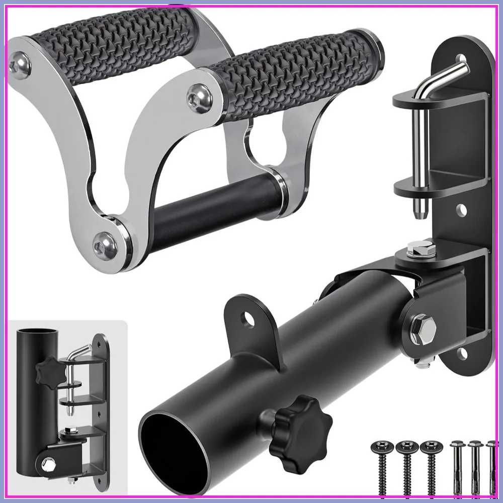 

Wall Mount Landmine Attachment for 1" & 2" Barbells - Heavy Duty T-Bar Row Platform with 360° Swivel - Home Gym
