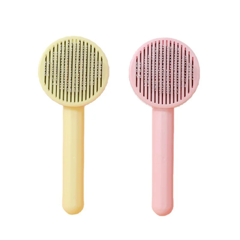 

Cat Grooming Brush Self Cleaning Slicker Brush for Cats and Dogs Gently Removes Loose Undercoat Comb with Stainless Steel Teeth