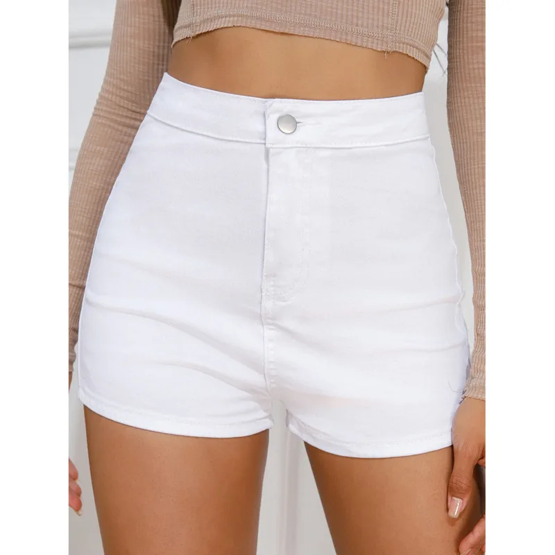 Frauen Sexy Dünne Hohe Stretch Dünne Shorts Weibliche Sommer Shorts Mode Slim Fit Hüfte Kurze Jeans Casual Böden Pop Shorts CVWI