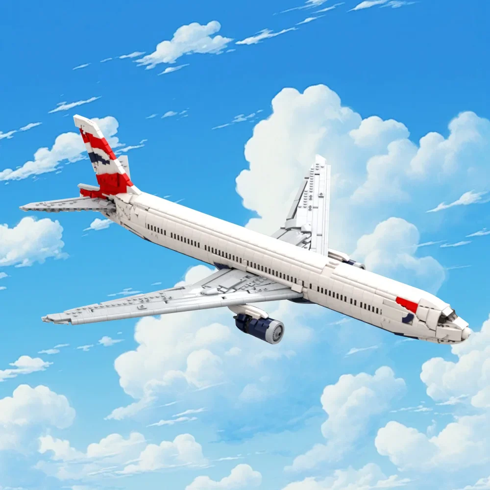 

MOC British Airways 777-300ER Building Blocks Model British Airways 777-300ER Large airliner Bricks Toys Kids DIY Birthday Gifts