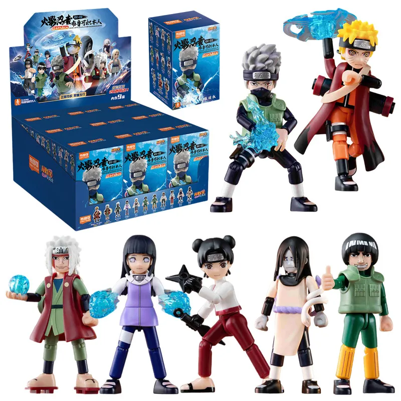 1/9Pcs NARUTO building block Splicing toys Naruto Hatake Kakashi Jiraiya Tsunade Hyūga Hinata Action Figure building block Toy