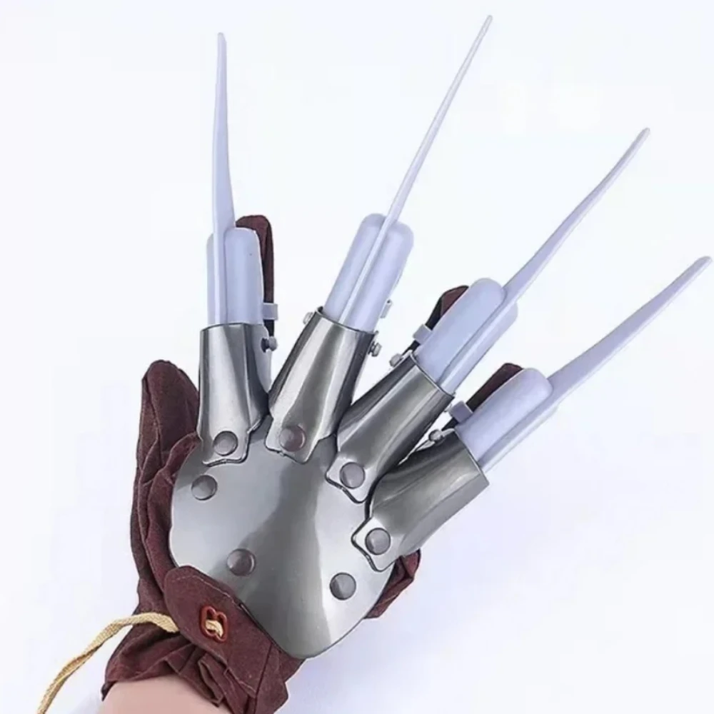 Horror Monster Herren verstellbare Wolverine Metallklauenhandschuhe Halloween Cosplay Party Requisiten gruseliges Kostümzubehör Bestseller