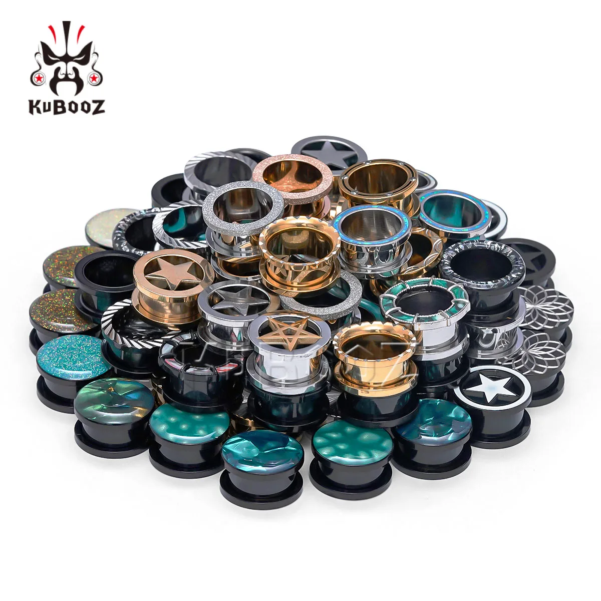 Mixed Style 5-10 Paar Edelstahl Ohrtunnel Plugs Gauge Set Bahren – Body Piercing Expander Schmuck – Detail 5