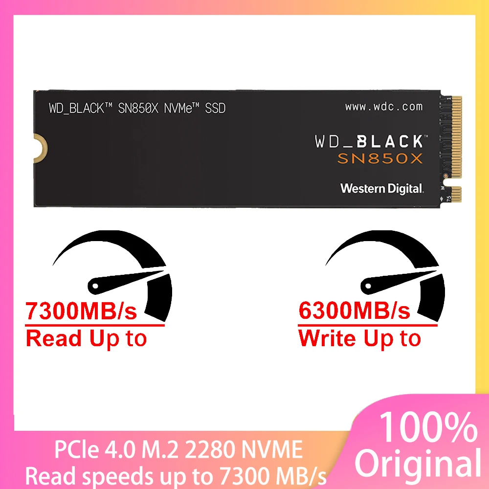 SN850X SSD NVMe M.2 Internal SSD 1TB 500GB 2TB SSD NVMe M.2 2280 PCIe 4.0 X4 SSD Drive Solid State Disk for PC PS5 Desktop