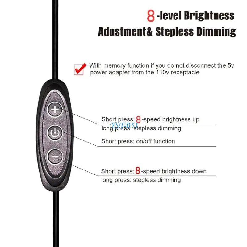 E15A Three Button USB Dimmer Switches 5V 2A Adjustable Brightness For LED Lights Multi