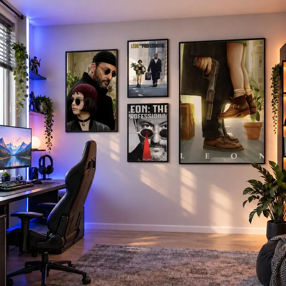 Movie Leon: The Professional Mathilda Poster Wall Art PP Waterproof HD Self Adhesive Modern Home Decor Living Room Apartment