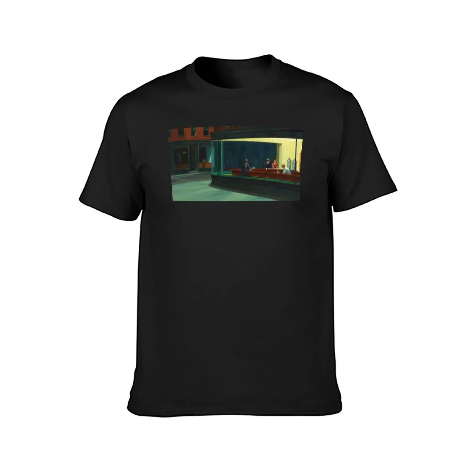 Edward Hopper - Nighthawks T-Shirt sports fans Short sleeve tee shirts graphic mens graphic t-shirts anime