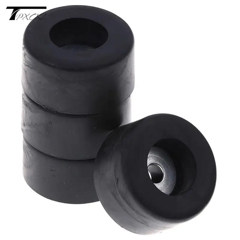 4pcs Cabinets Feet Damper Rubber Pad Durable Black Large Case Speaker Base 38mm X 19mm