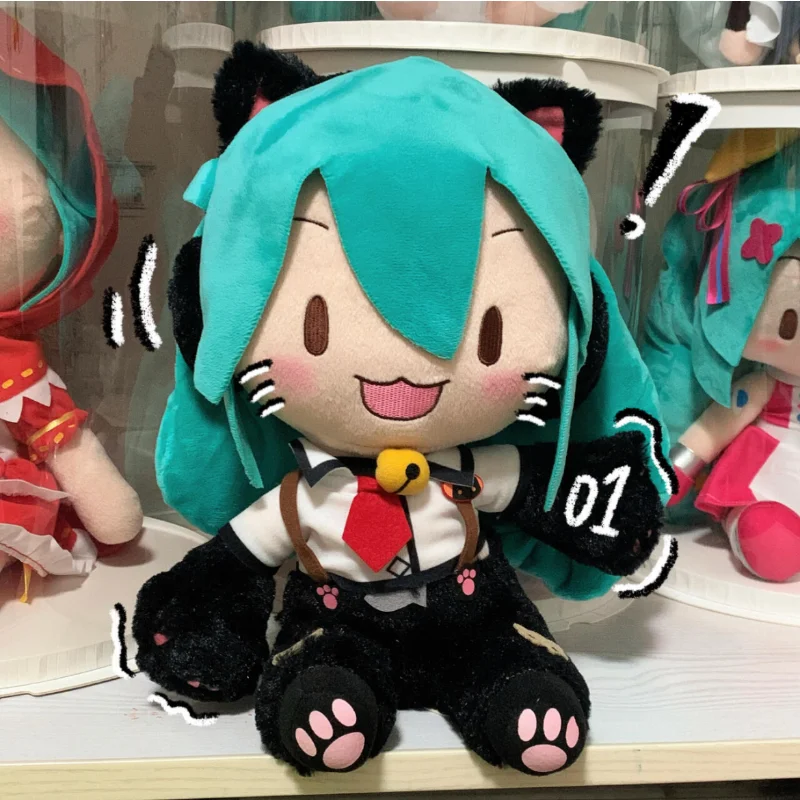 Anime Miku Fufu Plush Toys Kitty Collection Miku Stuffed Dolls Hobbies Collect Toys Kawaii Room Decor Kids Birthday Gifts
